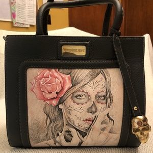 Prison Art Skeleton Face Purse